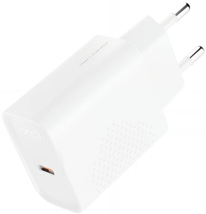 Sieťová nabíjačka s káblom USB-C XO Design L162, 30W, 3A, 1 x USB-C, Biela