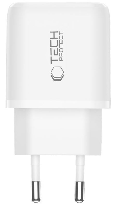 Sieťová nabíjačka s káblom USB-C Tech-Protect NCA45W, 45W, 3A, 1 x USB-A - 1 x USB-C, Biela