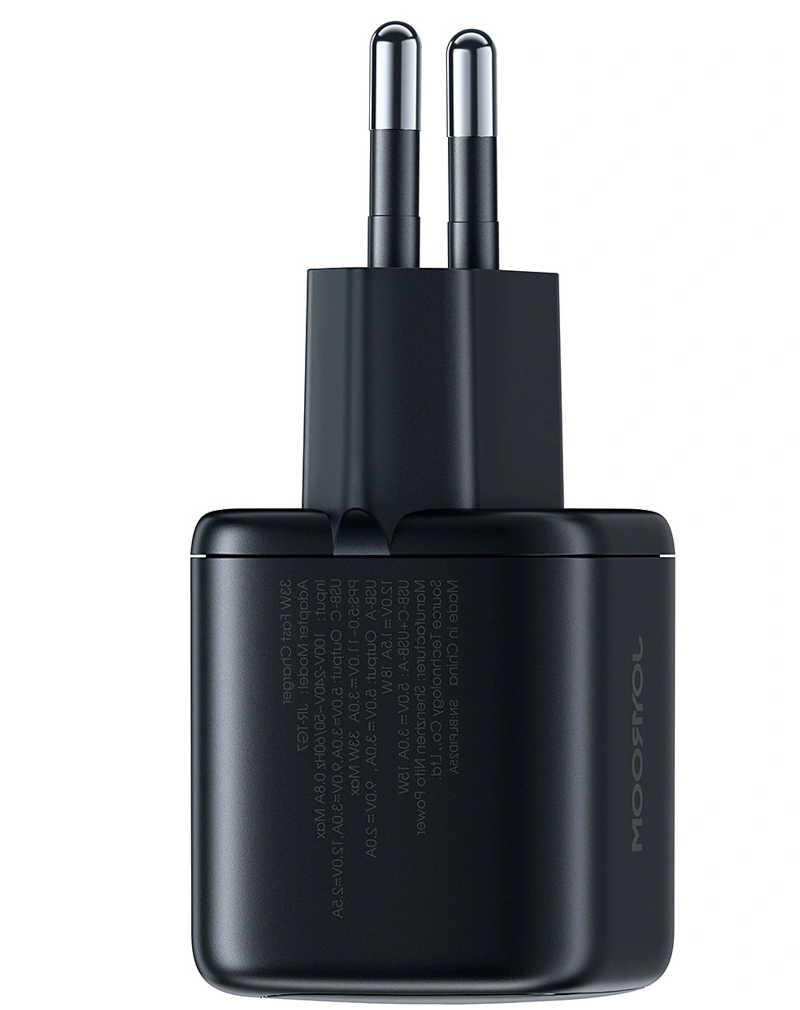 Sieťová nabíjačka s USB-C káblom Joyroom JR-TG7, 33W, 3A, 1 x USB-A - 1 x USB-C, čierna