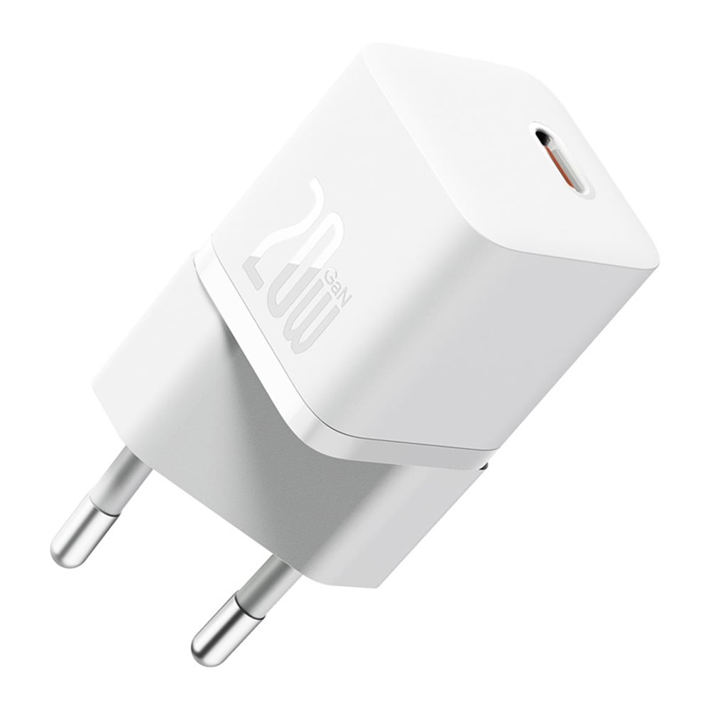 Sieťová nabíjačka s káblom USB-C Baseus GaN5, 20W, 3A, 1 x USB-C, Biela P10110900213-01
