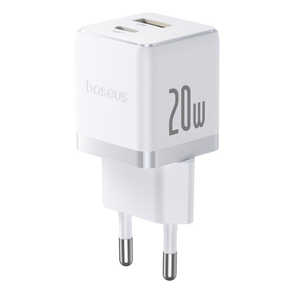 Sieťová nabíjačka s káblom USB-C Baseus Palm, 20W, 3A, 1 x USB-A - 1 x USB-C, Biela P10111608213-01