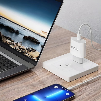Sieťová nabíjačka s káblom USB-C Dudao A14EUC, 20W, 3A, 1 x USB-C, Čierna
