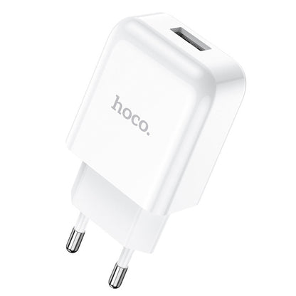 Sieťová nabíjačka s káblom Lightning HOCO N2, 10W, 2A, 1 x USB-A, Biela