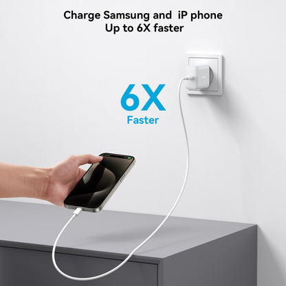 Sieťová nabíjačka s káblom USB-C Joyroom JR-TCF24, 30W, 3A, 1 x USB-C, Biela