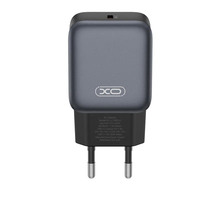 Sieťová nabíjačka s káblom Lightning XO Design L155, 30W, 3A, 1 x USB-C, čierna