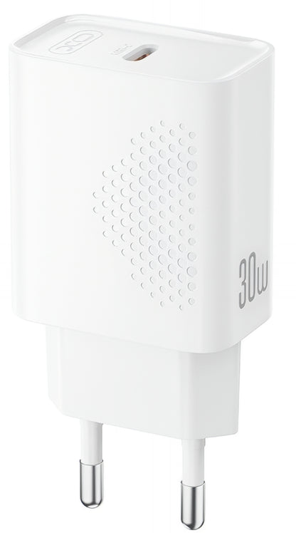 Sieťová nabíjačka s káblom USB-C XO Design L162, 30W, 3A, 1 x USB-C, Biela