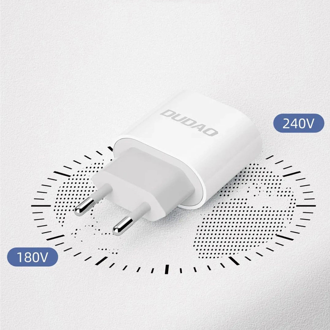 Sieťová nabíjačka s káblom USB-C Dudao A14EUC, 20W, 3A, 1 x USB-C, Čierna