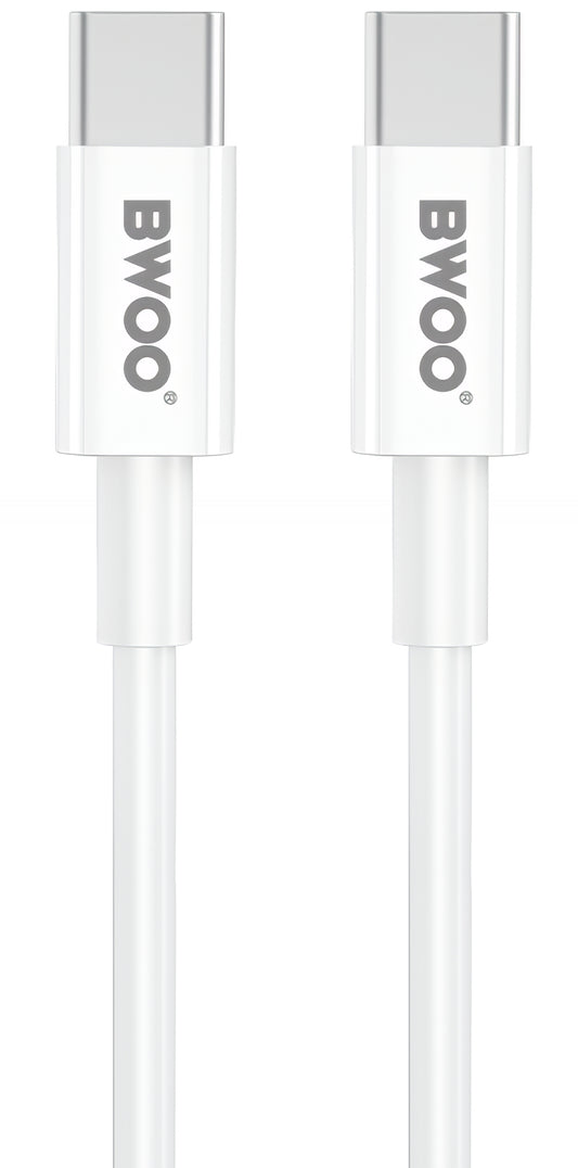 Sieťová nabíjačka s káblom USB-C BWOO CDA159, 20W, 3A, 1 x USB-C, Biela