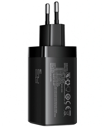 Sieťová nabíjačka s USB-C káblom Joyroom JR-TG10, 65W, 3,25A, 1 x USB-A - 2 x USB-C, čierna