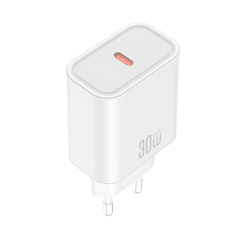 Sieťová nabíjačka s káblom USB-C XO Design CE41, 30W, 3A, 1 x USB-C, biela