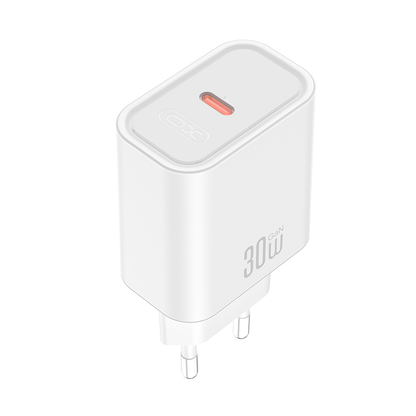 Sieťová nabíjačka s káblom USB-C XO Design CE41, 30W, 3A, 1 x USB-C, biela