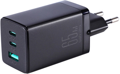 Sieťová nabíjačka s káblom USB-C Joyroom TCG01, 65W, 3.25A, 1 x USB-A - 2 x USB-C, Čierna
