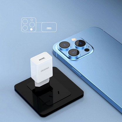 Sieťová nabíjačka s káblom USB-C Dudao A4EU, 10W, 2.1A, 1 x USB-A, Biela