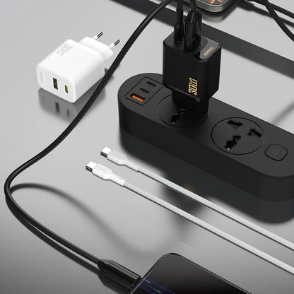Sieťová nabíjačka s káblom USB-C Dudao A27TCEU, 30W, 1 x USB-A - 1 x USB-C, Biela