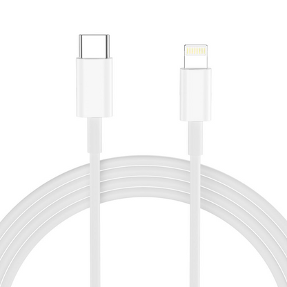 Sieťová nabíjačka s káblom Lightning Tech-Protect NCA20, 20W, 3A, 1 x USB-A - 1 x USB-C, biela