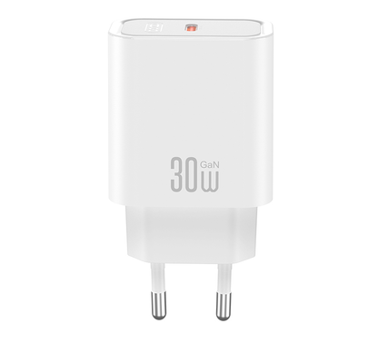 Sieťová nabíjačka s káblom USB-C XO Design CE41, 30W, 3A, 1 x USB-C, biela