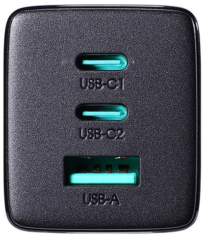 Sieťová nabíjačka s káblom USB-C Joyroom TCG01, 65W, 3.25A, 1 x USB-A - 2 x USB-C, Čierna