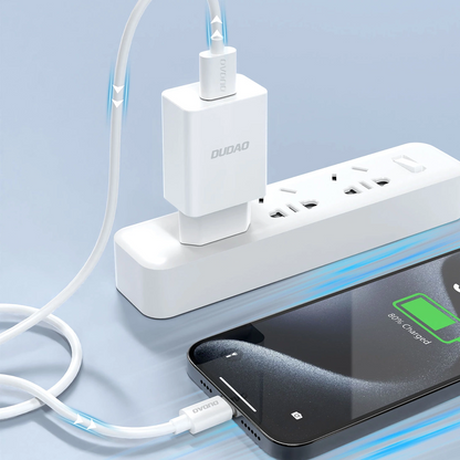 Sieťová nabíjačka s káblom USB-C Dudao A4EU, 10W, 2.1A, 1 x USB-A, Biela