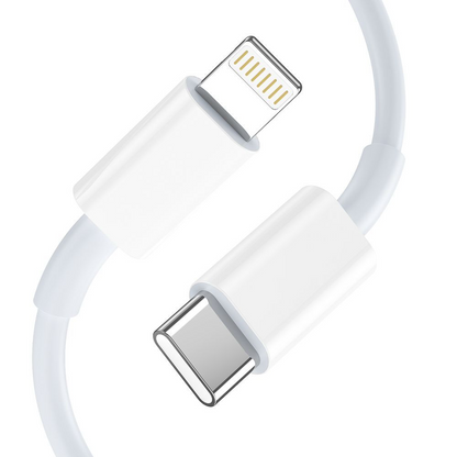 Sieťová nabíjačka s káblom Lightning Tech-Protect NCA20, 20W, 3A, 1 x USB-A - 1 x USB-C, biela