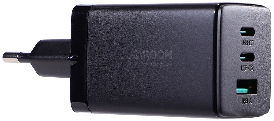 Sieťová nabíjačka s káblom USB-C Joyroom TCG01, 65W, 3.25A, 1 x USB-A - 2 x USB-C, Čierna
