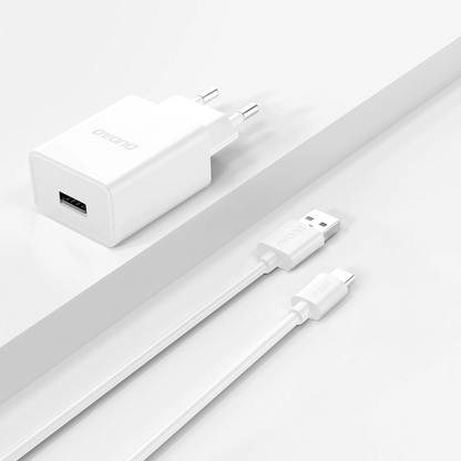 Sieťová nabíjačka s káblom USB-C Dudao A4EU, 10W, 2.1A, 1 x USB-A, Biela
