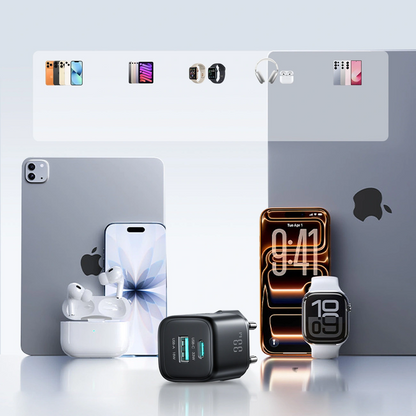 Sieťová nabíjačka s USB-C káblom Joyroom JR-TG7, 33W, 3A, 1 x USB-A - 1 x USB-C, čierna