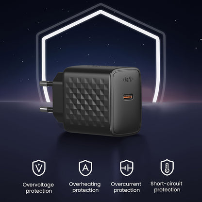 Sieťová nabíjačka s káblom Lightning Lito LC13L, 20W, 3A, 1 x USB-C, Čierna