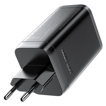 Acefast A111 USB-C Network Charger with Cable, 67W, 3A, 1 x USB-A - 1 x USB-C, Black