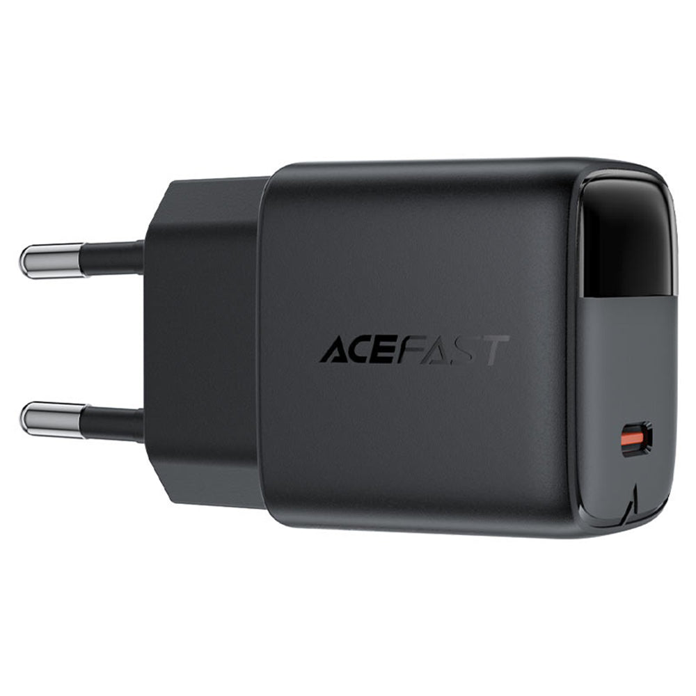 Sieťová nabíjačka s káblom USB-C Acefast A113 Display, 20W, 3A, 1 x USB-C, Čierna