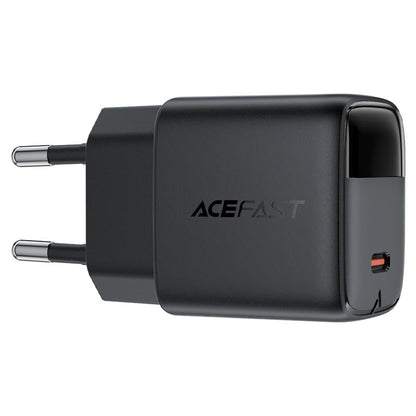 Sieťová nabíjačka s káblom USB-C Acefast A113 Display, 20W, 3A, 1 x USB-C, Čierna