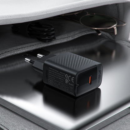 Sieťová nabíjačka s káblom USB-C Acefast A82, 20W, 3A, 1 x USB-C, čierna