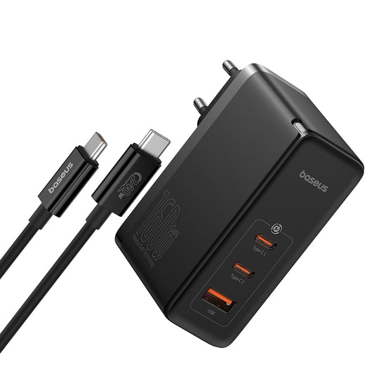 Sieťová nabíjačka s káblom USB-C Baseus GaN5 Pro, 160W, 5A, 1 x USB-A - 2 x USB-C, Čierna P10110825113-00
