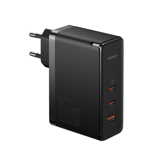 Sieťová nabíjačka s káblom USB-C Baseus GaN5 Pro, 160W, 5A, 1 x USB-A - 2 x USB-C, Čierna P10110825113-00