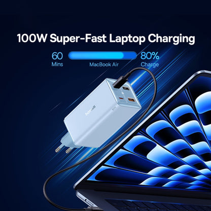 Sieťová nabíjačka s káblom USB-C Baseus GaN6 Pro, 100W, 3.25A, 2 x USB-A - 2 x USB-C, Modrá P10162705312-00