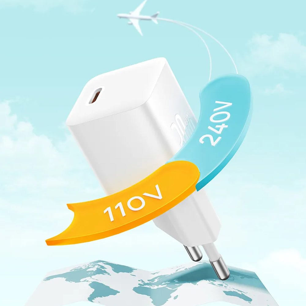 Sieťová nabíjačka s káblom USB-C Baseus GaN Mini 1C, 30W, 3A, 1 x USB-C, Modrá P10110902313-00