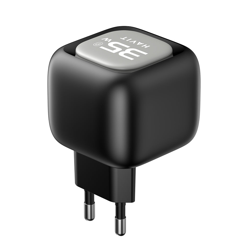 Sieťová nabíjačka s káblom USB-C HAVIT UC251, 35W, 3A, 1 x USB-A - 1 x USB-C, Čierno Sivá