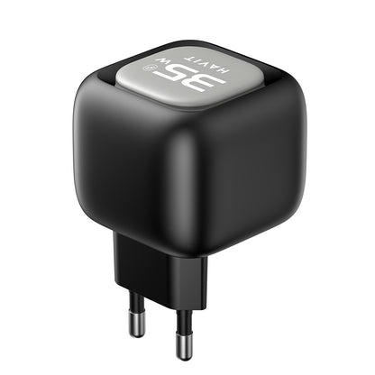 Sieťová nabíjačka s káblom USB-C HAVIT UC251, 35W, 3A, 1 x USB-A - 1 x USB-C, Čierno Sivá