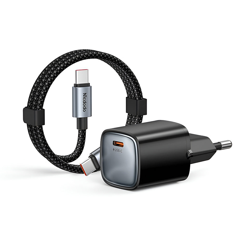 Sieťová nabíjačka s USB-C káblom Mcdodo Nano CH-4433, 45W, 3A, 1 x USB-C, čierna