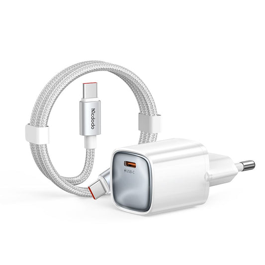 Sieťová nabíjačka s USB-C káblom Mcdodo Nano CH-8263, 65W, 3,25A, 1 x USB-C, biela