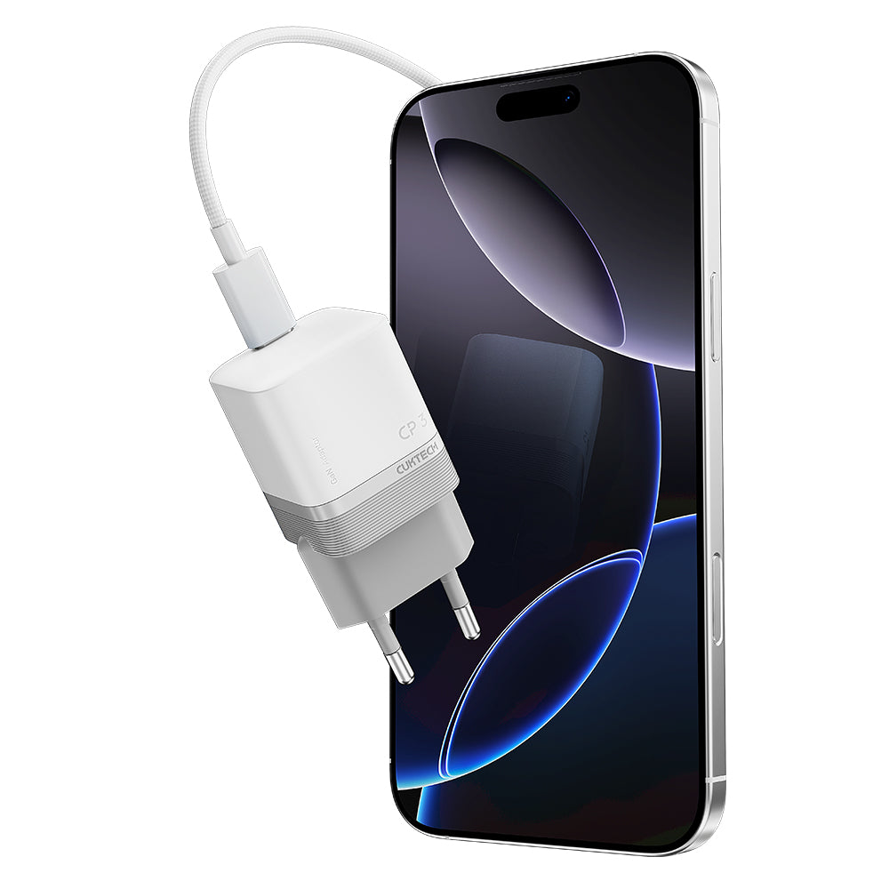 Sieťová nabíjačka Cuktech, 40W, 3A, 1 x USB-C, biela CKAC301SEUWH