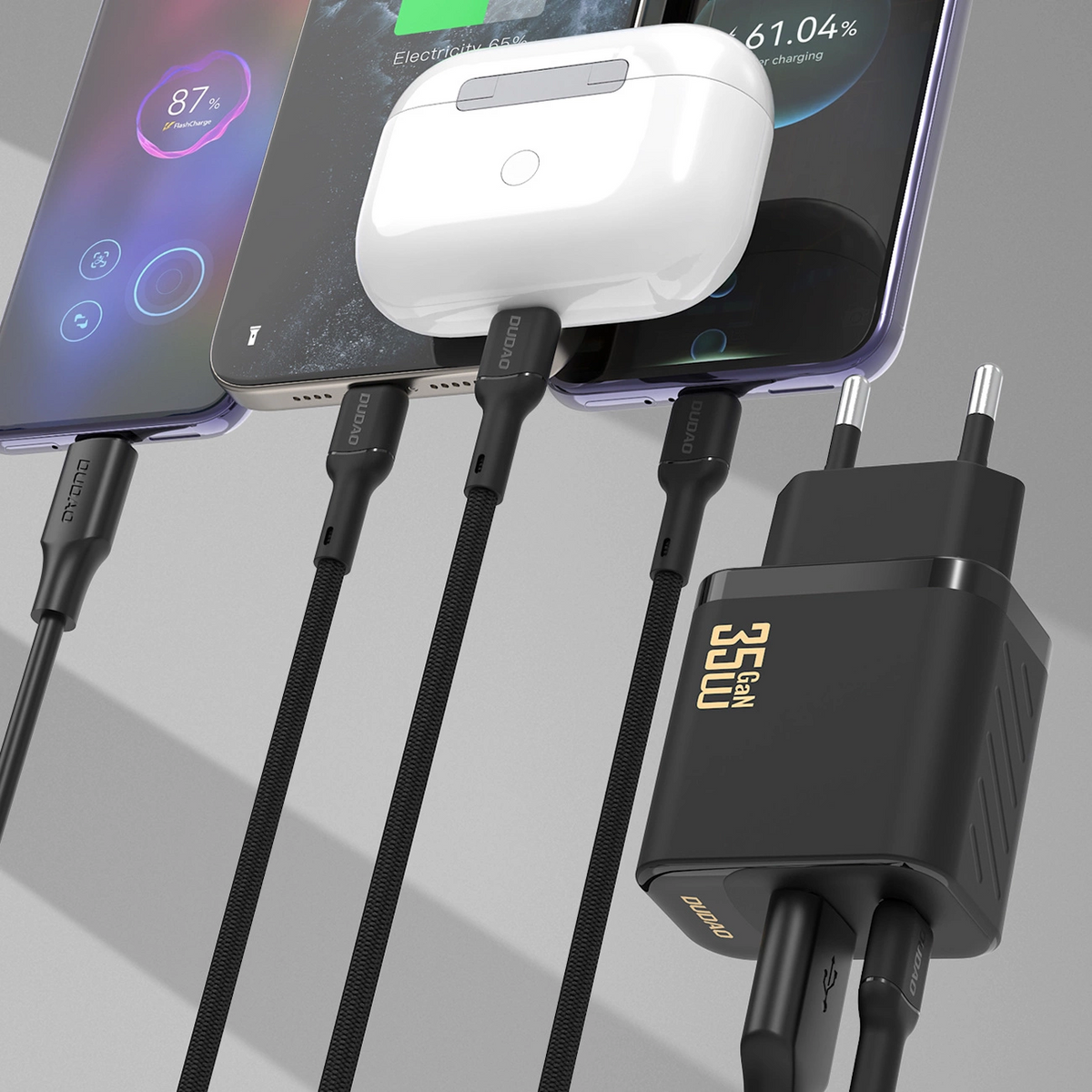 Sieťová nabíjačka Dudao A27 Max, 35W, 1 x USB-A - 1 x USB-C, čierna