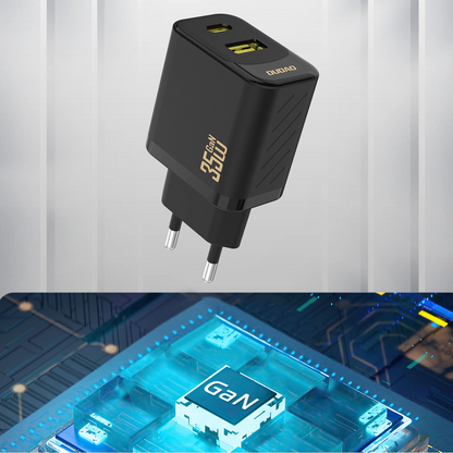 Sieťová nabíjačka Dudao A27 Max, 35W, 1 x USB-A - 1 x USB-C, čierna