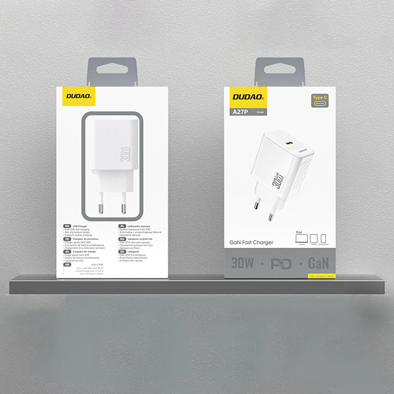 Dudao A27P Network Charger, 30W, 3A, 1 x USB-C, White
