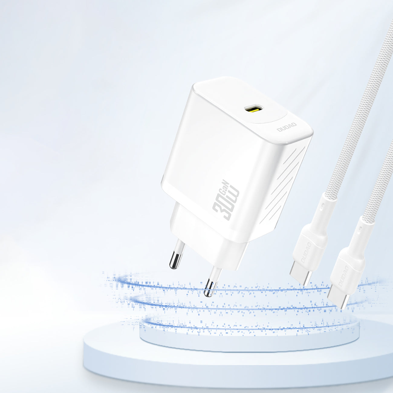 Dudao A27P Network Charger, 30W, 3A, 1 x USB-C, White