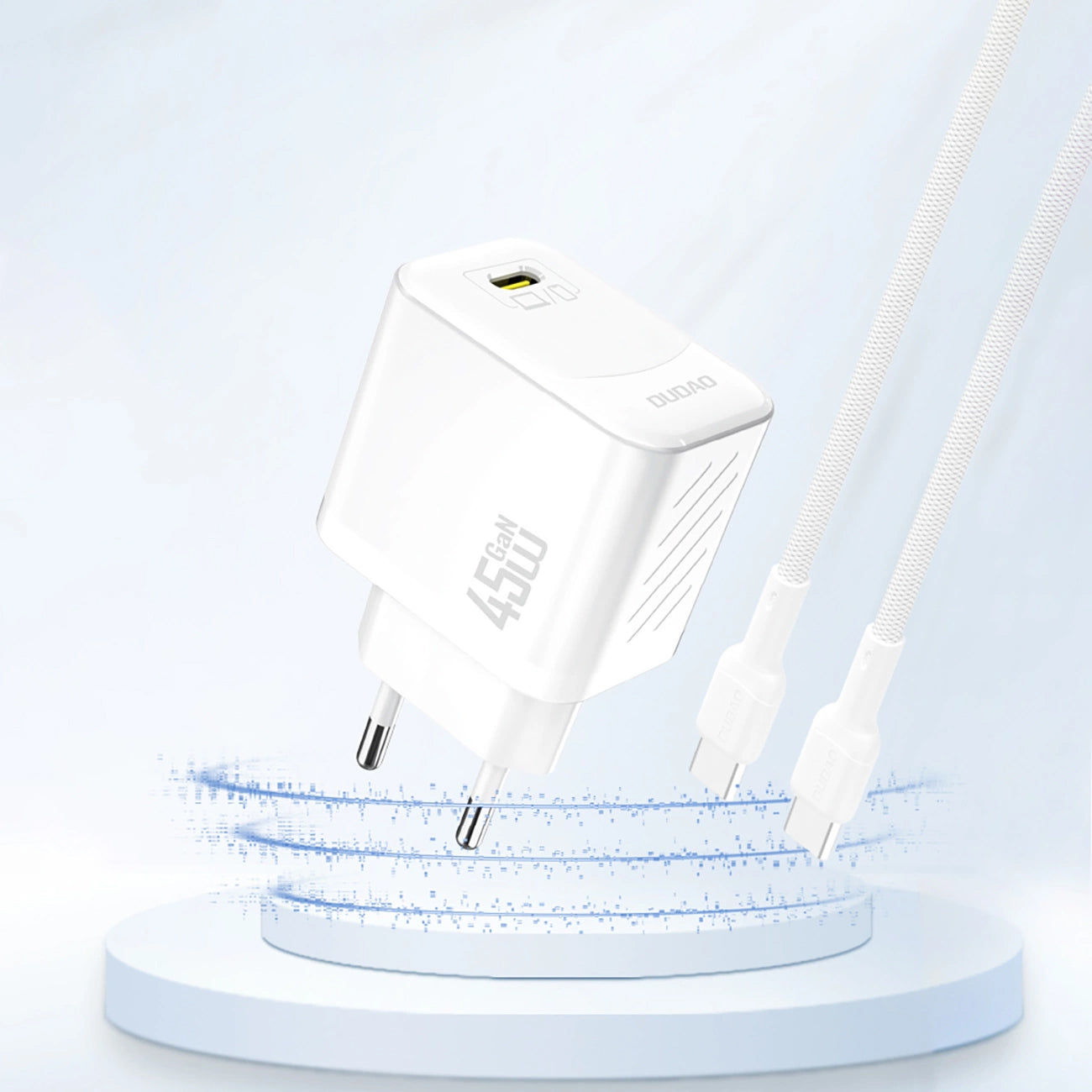 Dudao A28 Network Charger, 45W, 3A, 1 x USB-C, White