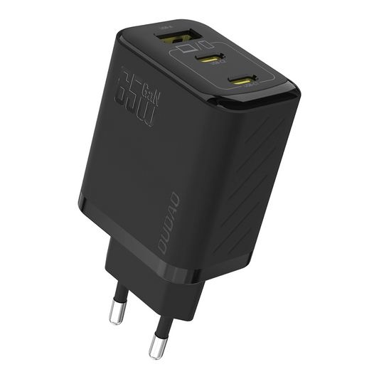 Sieťová nabíjačka Dudao A29, 65W, 1 x USB-A - 2 x USB-C, Čierna