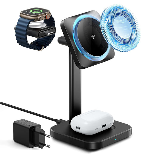 Bezdrôtová nabíjačka ESR CryoBoost 3v1, 25W, 1.67A, Čierna