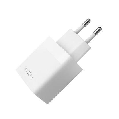 Sieťová nabíjačka Fixed, 17W, 3A, 2 x USB-A, Biela