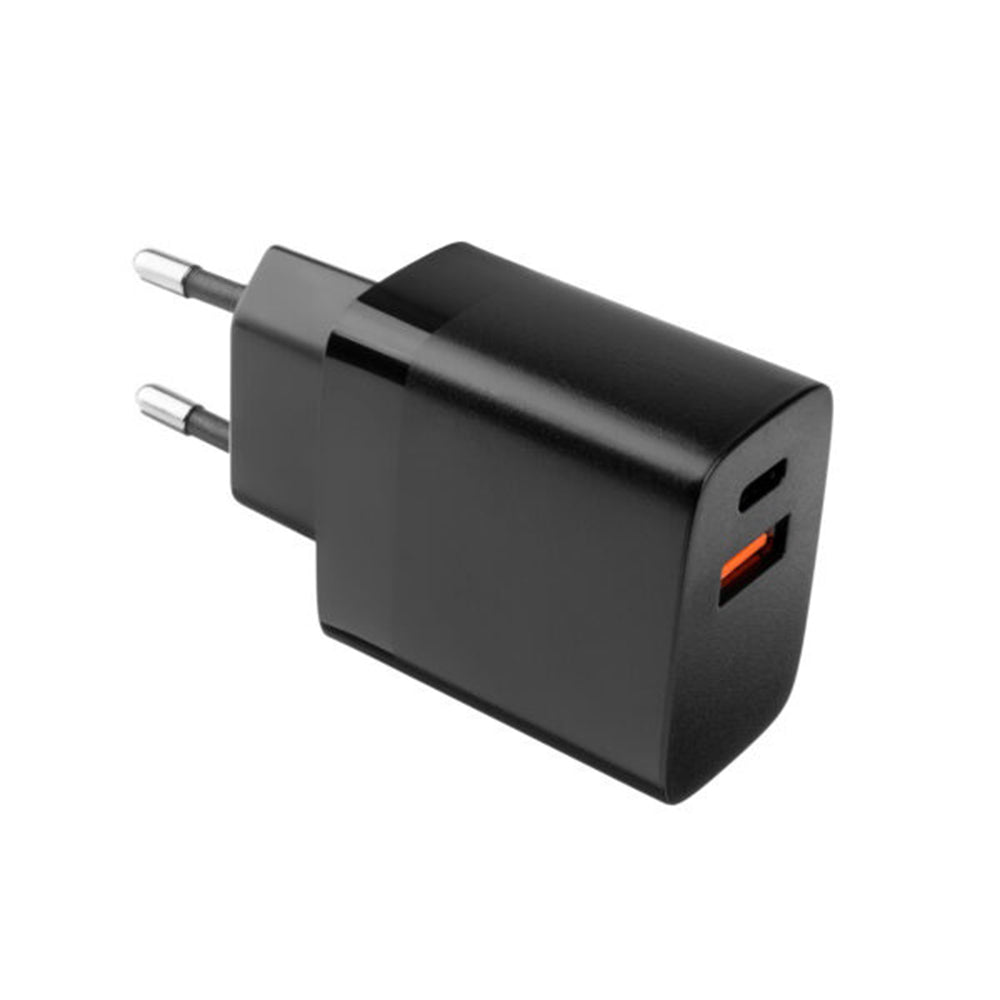 Sieťová nabíjačka Fixed, 17W, 3A, 2 x USB-A, Čierna