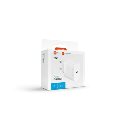 Sieťová nabíjačka Fixed, 20W, 3A, 1 x USB-C, Biela